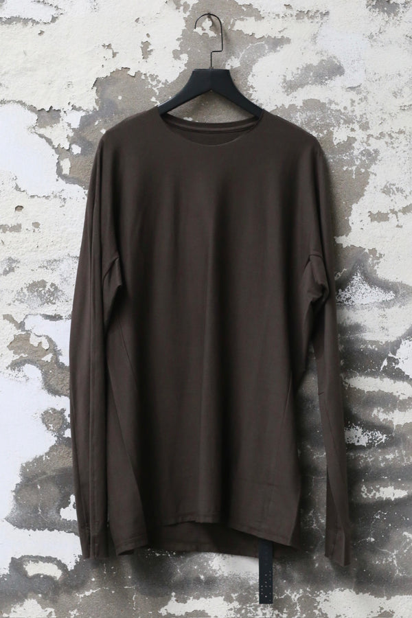 DEVOA Fall/Winter 2025 Round-neck Long-sleeve T-shirt/Sweater (Made in Japan) DVA-CSC-SVB3-KHAKI GRAY